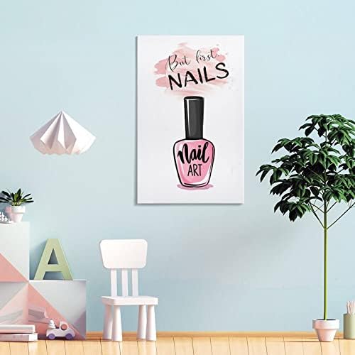 Poste de garrafa de garrafa de garrafa de unha Desenho de beleza Poster da loja de unhas Manicure
