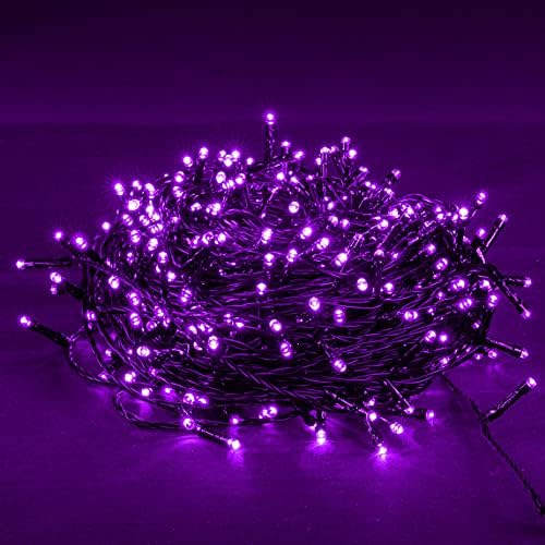 Dazzle Bright Halloween 300 Luzes de cordas LED, luzes de cordas conectáveis ​​de 100 pés com 8 modos
