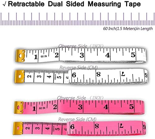 Medida de fita, fita de medição de 4 pacote para fita de medição de pano para o corpo para costurar
