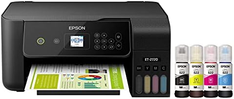 Epson EcoTank ET-2720 Wireless Color All-in-One Impressora com scanner e copiadora-preto