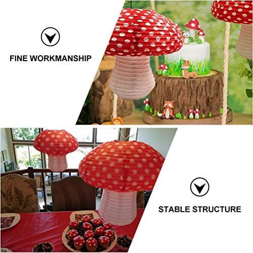 Decoração de cogumelos 2pcs Mushroom Shape Lantern Decorativa Decorativa pendurada lanterna Layout