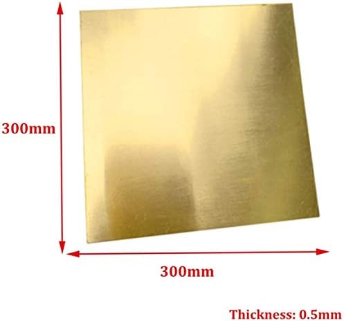 Placa de latão 1 PCS Folha de cobre, 0. 5 mm de espessura sem arranhões amplamente utilizados