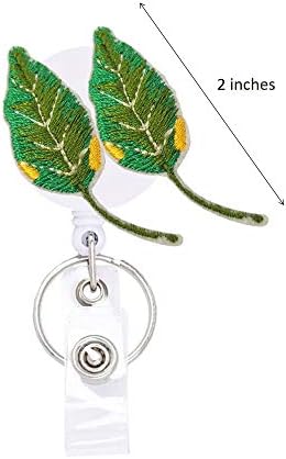 Reeleer Tree Leaf folhas de jardineiro bobinas retráteis, com clipe de jacaré e anel de chave, 24 polegadas