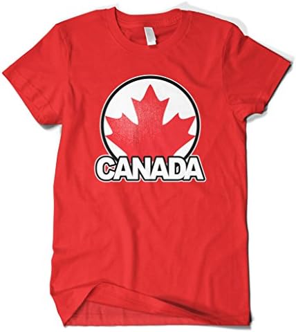 T-shirt de bandeira folha de bordo do Cybertela Men Canada