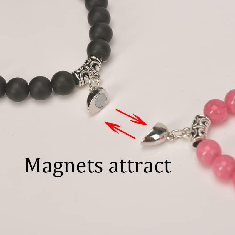 Pulseiras de casal magnético para namorada namorada Bracelete de turquesa natural para homens homens de aniversário