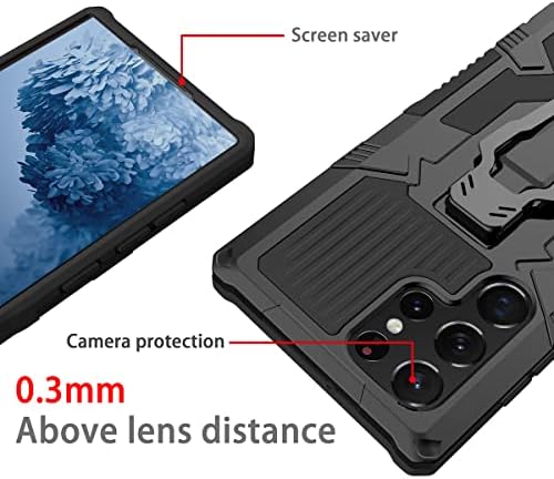 Ysnzaq para Samsung Galaxy S23 Caixa de armadura Ultra com clipe de cinto, capa de telefone protetora