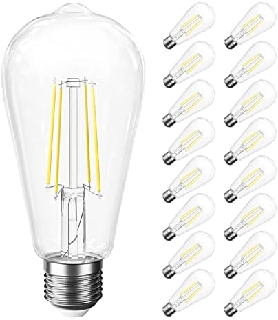 Bulbo LED de 60 watts, lâmpadas de Edison vintage, lâmpadas de 60 watts vintage, 4000K branco brilhante,