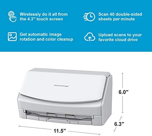 Fujitsu Scannap IX1600 Wireless ou USB Cloud de alta velocidade CLUET Documento, scanner de fotos