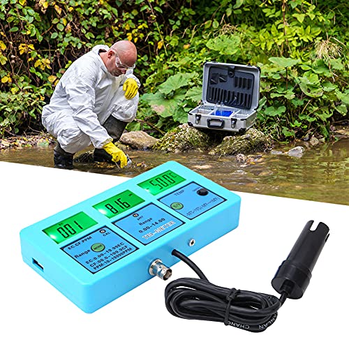 Testador de CE, medidor de pH 0,00 ~ 14,00ph com pH CE/CF/TDS e sonda de sensor de temperatura para teste de