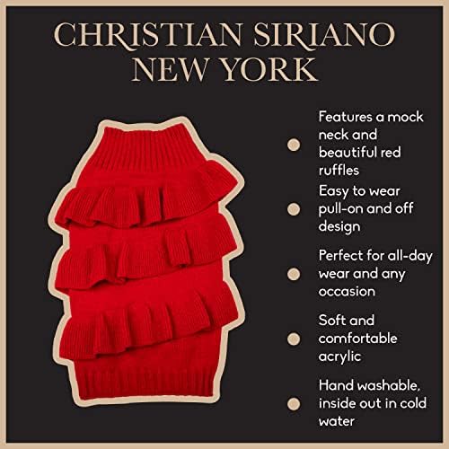 Christian Siriano New York Red Ruffle Sweater, XS