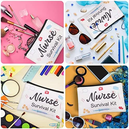 Emzrivo 8 peças Kit de sobrevivência de enfermagem Bacs de maquiagem Enfermeira Enfermeira Enfermeira Bolsa