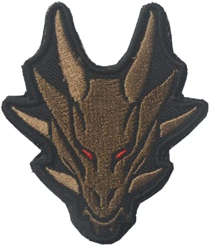 Dragon Head Moral Tático Militar Bordado Patch