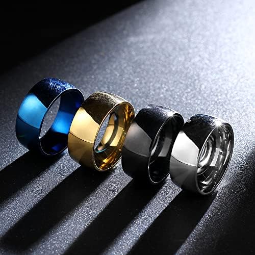 Anéis azuis de 8mm de Kolesso para homens e mulheres anel personalizado personalizando anel gravado Ring-75860