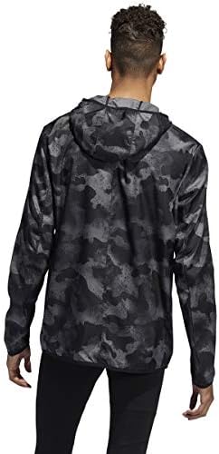 A adidas masculina a jaqueta com capuz, cinza/cinza/preto, médio