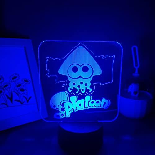 HJ LIKE GAME Splatoon Figura Lâmpada LED LED 3D Night Light Game Loves Gift Light para lâmpadas noturnas de LED