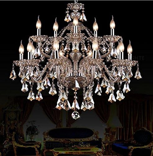 Gowe 15 luzes lustres lustres de cristal lampadario moderno k9 lâmpada cristal lustre de luxo na sala