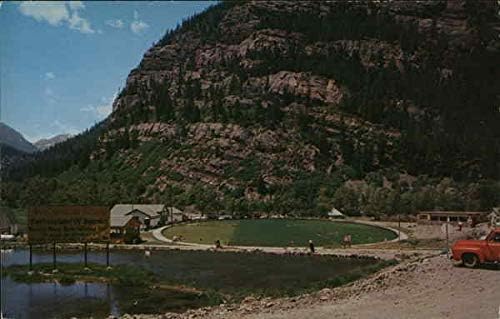 Radium Springs Pool e Parque Municipal Ouray, Colorado Co Original Vintage Post cartão