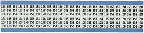 Pano de vinil reposicionável Brady WM-158-PK, preto em números sólidos, placa de marcador de
