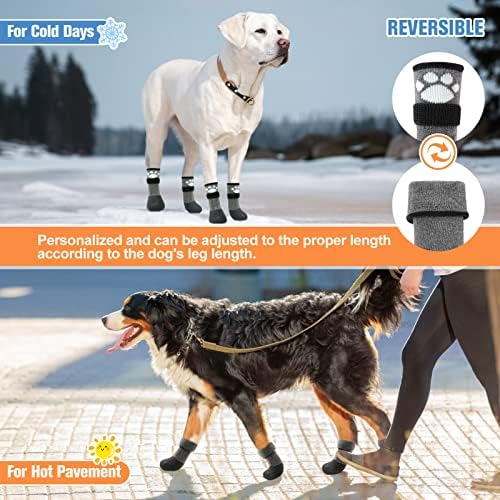 Beautyzoo Anti Slip Slip Dog Socks Botas, sapatos de água para cães para pavimento quente, botas de cães à
