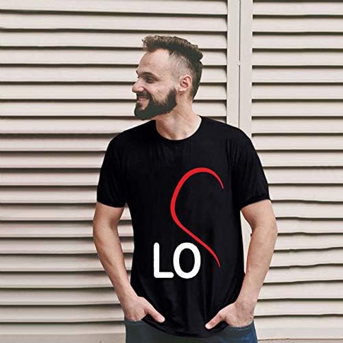 Yowein combina camisas para os casais Love - love - camiseta do dia dos namorados para ele e seus