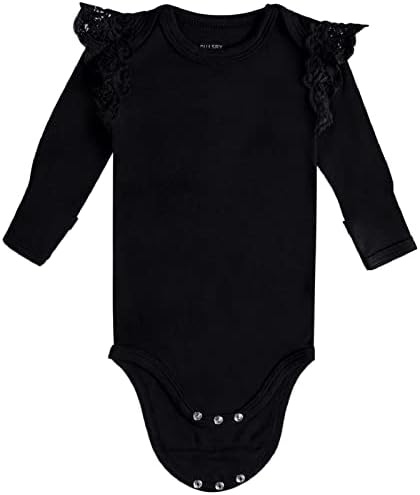 Bodysuit de bambu Guisby para bebê, maiús de manga comprida mais grossa para meninos de meninos de 0 a 24
