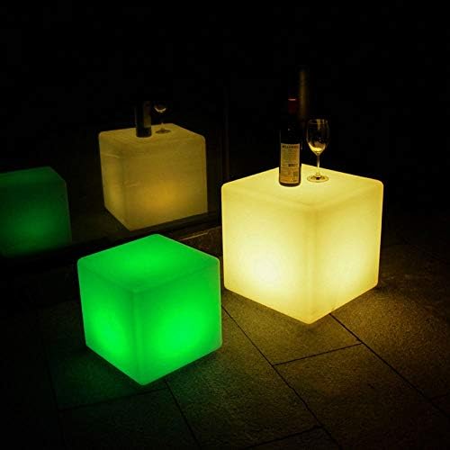 Lâmpada de pátio ao ar livre Night Night Night Night Light for Kids Rechargable LED Cube Stool Cadeirtable