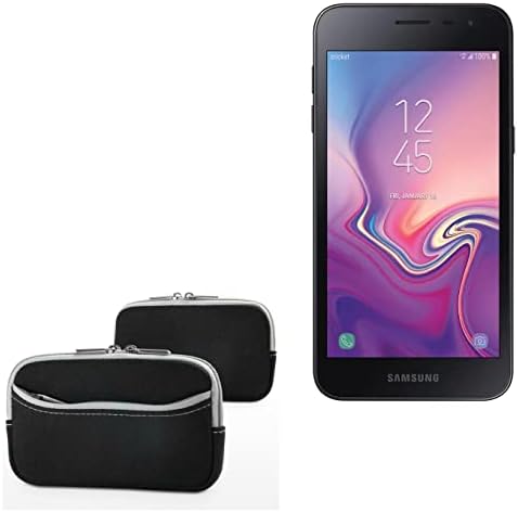 Caixa de ondas de caixa para Samsung Galaxy J2 puro - macacão com bolso, bolsa macia neoprene capa com zíper do