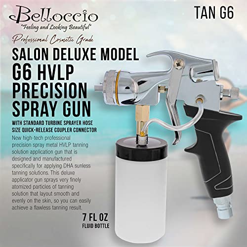 Belloccio Salon Deluxe Metal Profissional HVLP Spray de bronzeamento de spray de pistola de aplicação