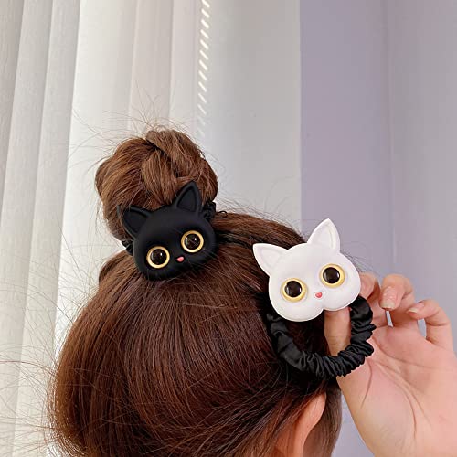 Bandos de borracha de gato fofos faixas de cabelo elásticas femininas de cabeça para meninas acessórios de cabelo