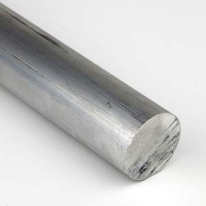 6061 bar redonda de alumínio, acabamento não polido, extrudado, temperatura T6511, ASTM B221, 1 diâmetro, 12
