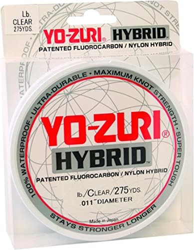 Yo-Zuri 275 jardas Hybrid Monofilament Fishing Line, Clear, 20 libras