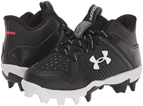 Under Armour Unissex-Child Leadoff Mid Junior Rubber Molded Baseball Cleat Sapato