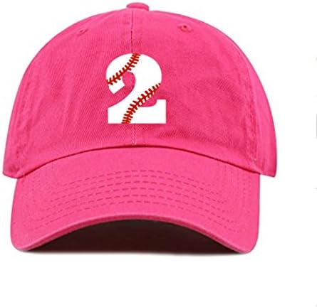 Capace de beisebol de criança menino ou menina de 2º aniversário Kids Hatball Baseball 2 Sports Hat Two Bday Tee