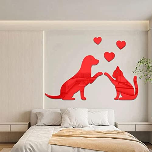 Tema animal tema de acrílico impermeável adesivos de decoração de parede de cachorro removível