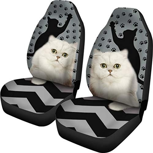 Capas de assento de carro imprimido de patas de gato persa
