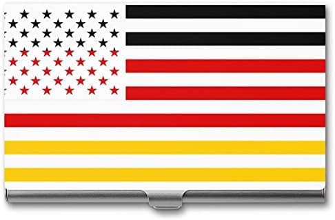 Alemanha American Flag Design Id Business Card Titular Case Organizador Profissional Metal Slim Pocket