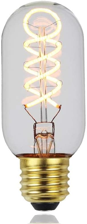 WOPARU T45 4W Edison Vintage LED BULBA, LUZ DE INCANDESCESSENTE DIMMÁVEL, LUNTA E27/E26 - FORMA TUBULAR