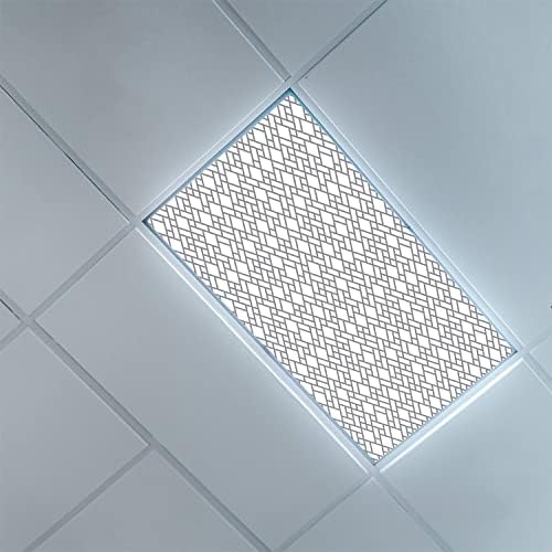 Tampas de luz fluorescentes para painéis de difusor de luz de teto e cinza e branco-fluorescentes