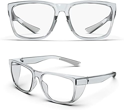 Óculos de segurança anti nevoeiro anti -arranhas óculos de segurança com escudos laterais, óculos de