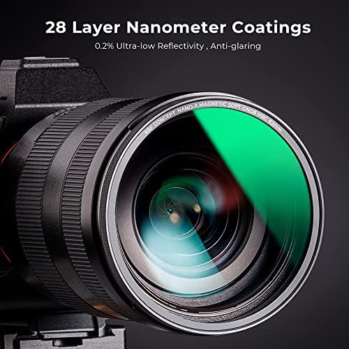 K&F Concept 77mm Kit de filtros de lentes magnéticos nd GND8+ND8+ND64+ND1000+ANEL MAGNÉTICO BASIC 28 Filtros de