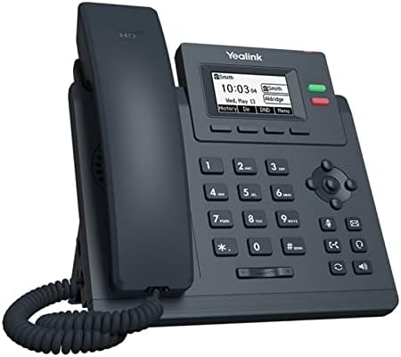 Telefone IP Yealink SIP-T31P [10 pacote] 2 Contas VoIP. Exibição gráfica de 2,3 polegadas. Dual-Port