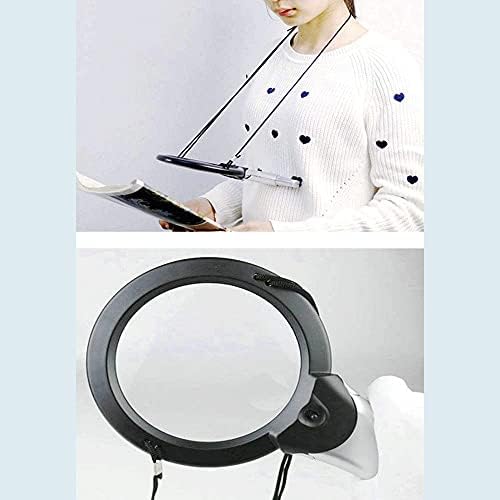 Zhyh lupa de lupa, lâmpada de grampo 105mm lente de utilidade dobrável Table mesa de mesa artesanal de jóias
