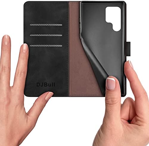 Djbull Samsung Galaxy S22 Caixa de carteira Ultra 5G com 【Bloqueio de RFID】 Titular do cartão de crédito