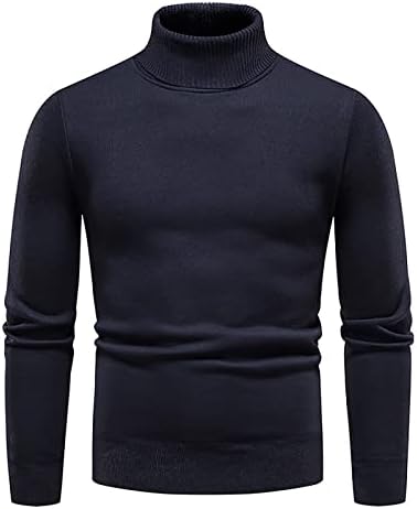 Camiscedores para masculino suéter masculino de colo sólido cor de fundo fino com suéter de suéter Turleneck