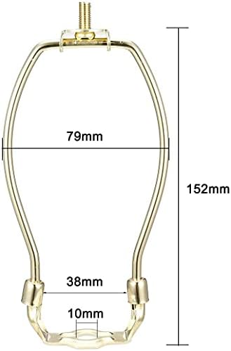Suporte harpa de lâmpada awclub, harpa destacável de bronze polido de 6 polegadas para lâmpadas de