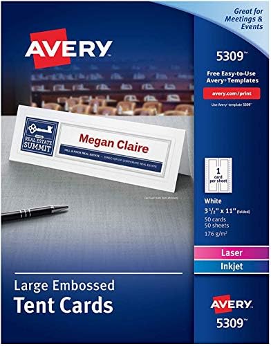 Avery Flexible Name Tag Adreters, White Retangle Retangle, 160 crachás removíveis, 2-1/3 x 3-3/8 e cartões de
