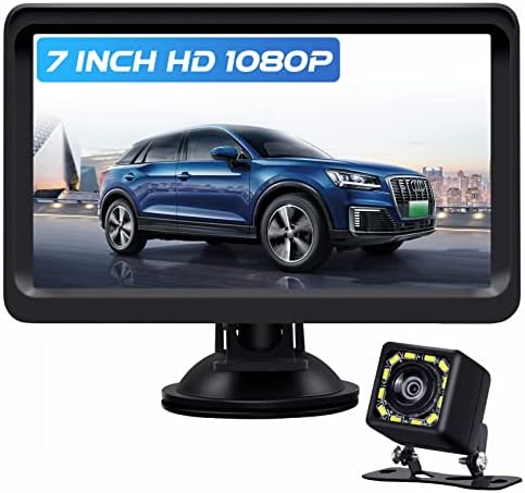 Câmera de backup de cdspy para carro HD 1080p com kit de monitor de 7 polegadas IP68 câmera traseira