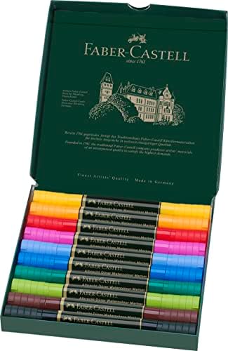 Faber -Castell Albrecht Durer Marcadores de aquarela - 10 cores, marcadores de pincel em aquarela