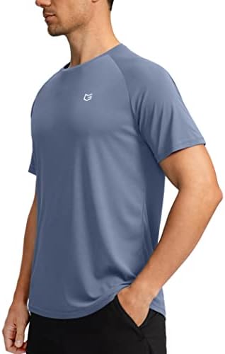 T-shirt de manga curta seca masculina Camisetas leves camisetas leves para homens O treino atlético Casual