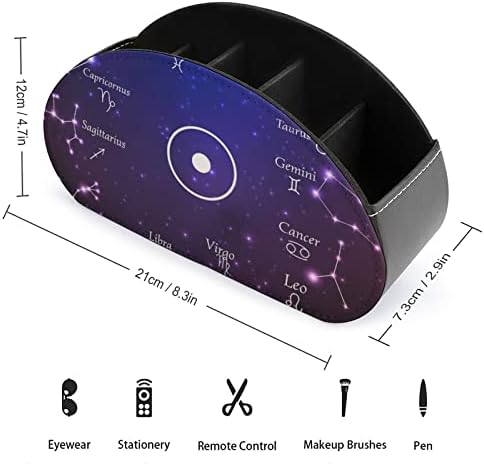 Constelações do Zodíaco titulares de controle remoto 5 Organizador de compartimento Caixa de armazenamento